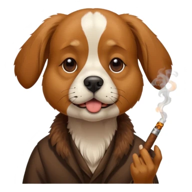 Dog smoking a blunt sticker