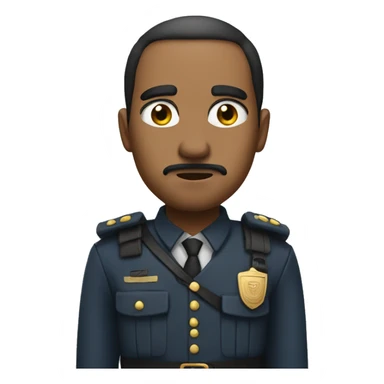 warden with strict eyes sticker