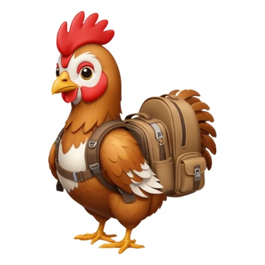 A chicken adventurer sticker