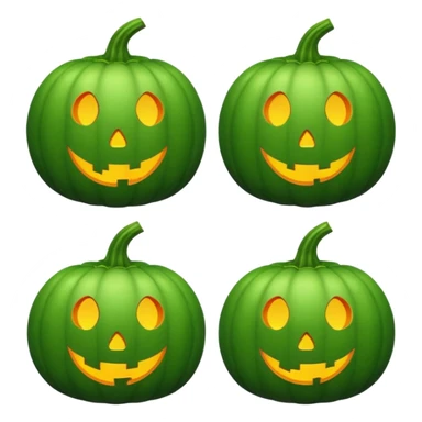 green sweet pumpkin sticker