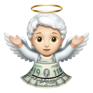money snow angel sticker