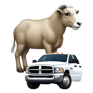 2004 dodge ram 3500 with a white top that fades into royal blue at the bottom  sticker