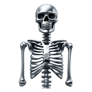 Skeleton made out of chrome sticker