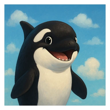 optimistic orca sticker
