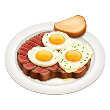 Eggs and steak sticker