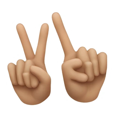 Three fingers thumb second and middle sticker