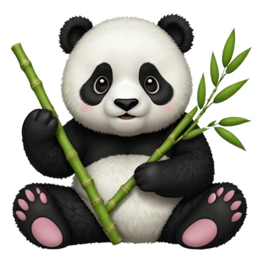 panda with bamboo sticker