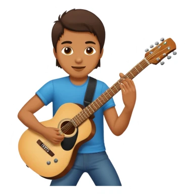 guitar player bold sticker