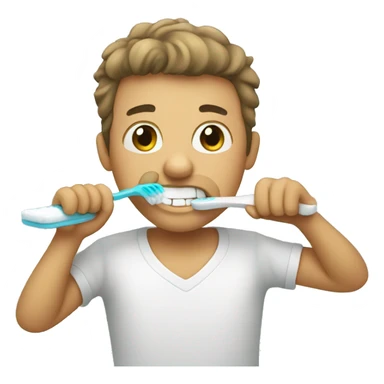 brushing teeth sticker