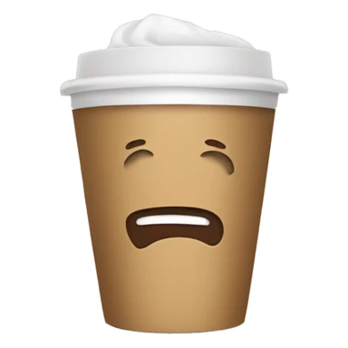 Coffee in a cardboard cup sticker