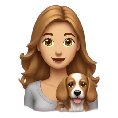Femme avec chienne sticker