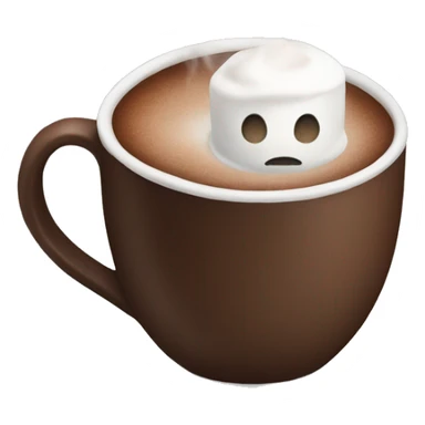 hot cocoa with marshmellows  sticker
