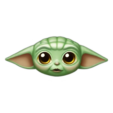 Head baby yoda sticker