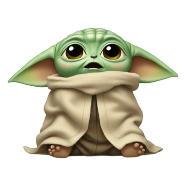 crying baby yoda  sticker