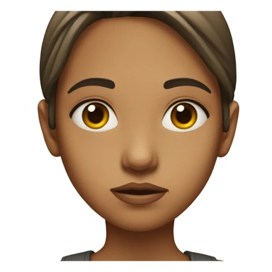 Girl with serious face sticker