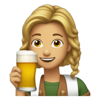 Hoda buvant une bière sticker