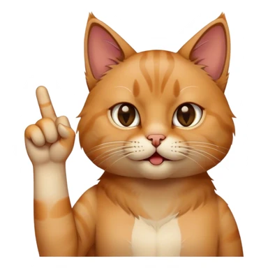 cat showing middle finger  sticker