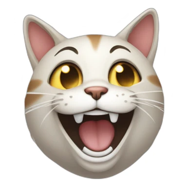 Cat laugh sticker