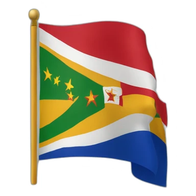 Flag of Guadeloupe  sticker