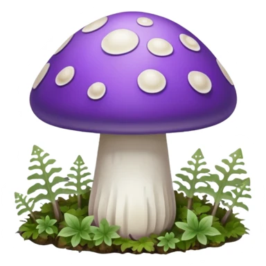 cogumelo fantasma fantasma roxo e branco sticker