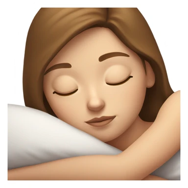 White girl Brown hair sleeping  sticker
