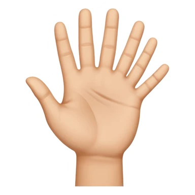 Makes the hand lower and facing upwards  sticker