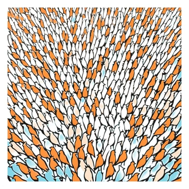 a crowd of people from birds eyeview perspective  sticker