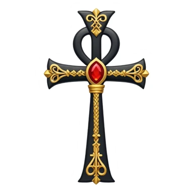 Bloody Black Ankh sticker