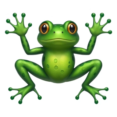 Frog with toes sticker