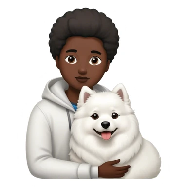 Samoyed and black British sticker
