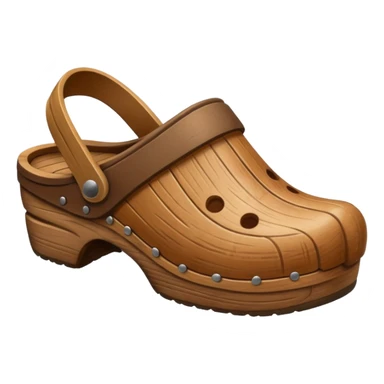 wood clog sticker