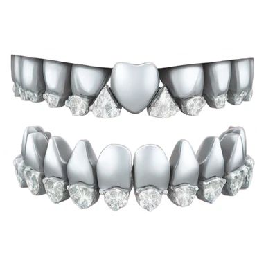 Diamond teeth grills sticker