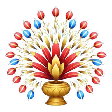 diwali fire works sticker