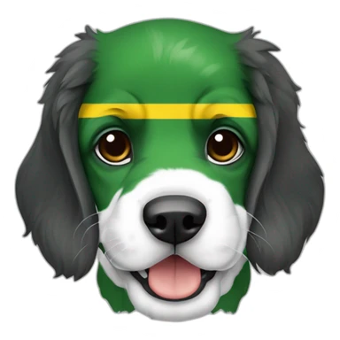Cachorro bandeira do Brasil sticker