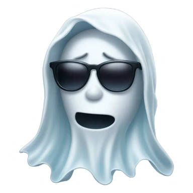 Ghost wearing sunglasses sticker