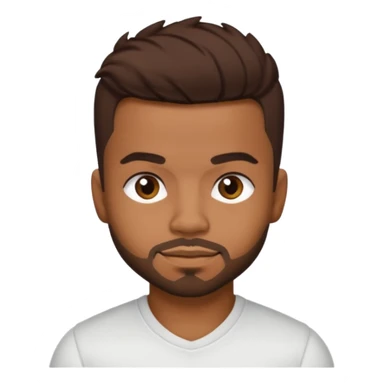 Raz B with dark brown hair sticker