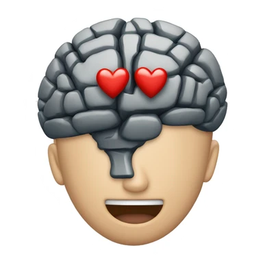 cerebro con un corazón y una benda sticker