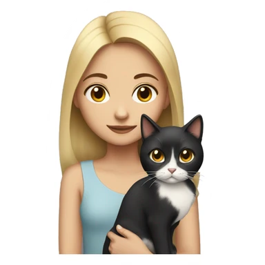 Dark haired Girl with a calico cat sticker