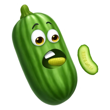 Cucumber eating a pickle sticker