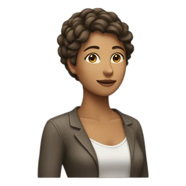 Woman leaning to the right sticker