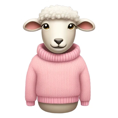 light pink sheep with a sweater  sticker