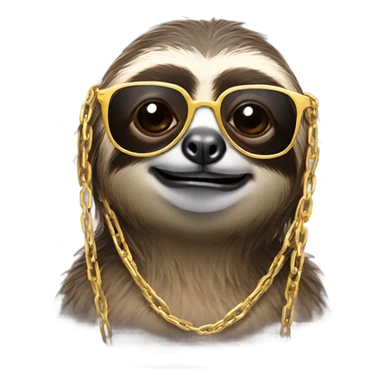 Swag Sloth with Chains and glasses sticker
