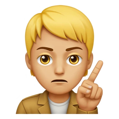 Face with middle finger Backwards (face only and face is yellow) sticker