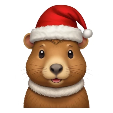 Asme un capivara con gorrito de navidad sticker