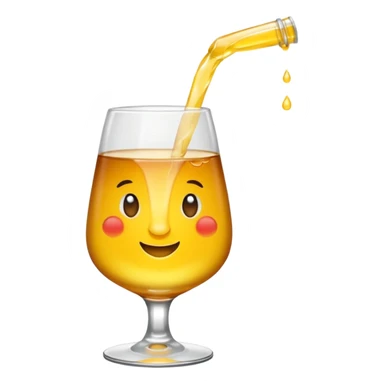 Ein Kamel 🐪 welches ein Glass mit gelber Flüssigkeit trinkt  sticker