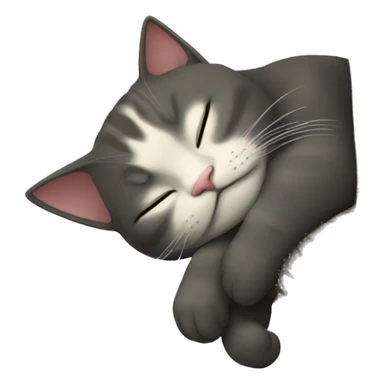 Cat sleeping on a tree sticker