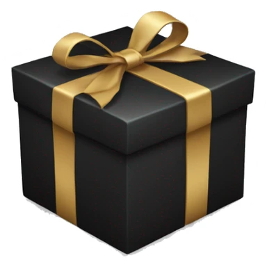 Black present box sticker