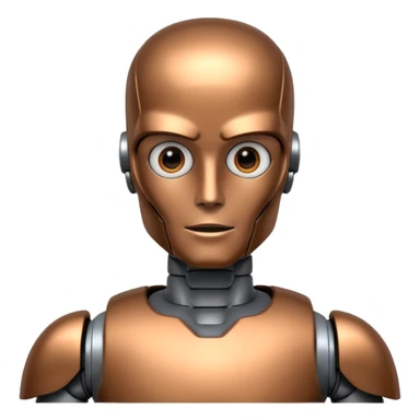 A fit male robot sticker