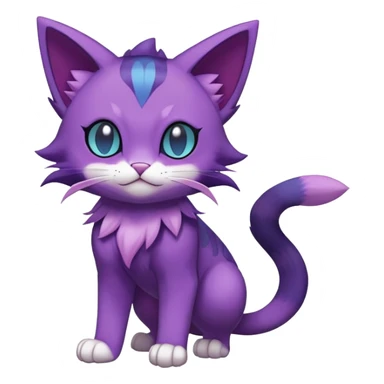 Purrloin-Delcatty-Pokémon-Fakémon-hybrid-creature (full body) sticker