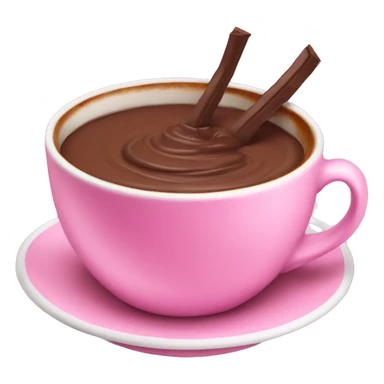Taza de chocolate caliente rosa sticker